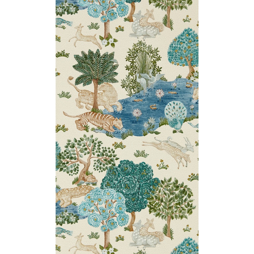 Pamir Garden Wallpaper 216766 by Sanderson in Cream Nettle Green